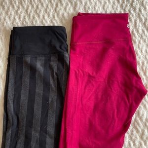 2x LULULEMON wunder under crop size 6